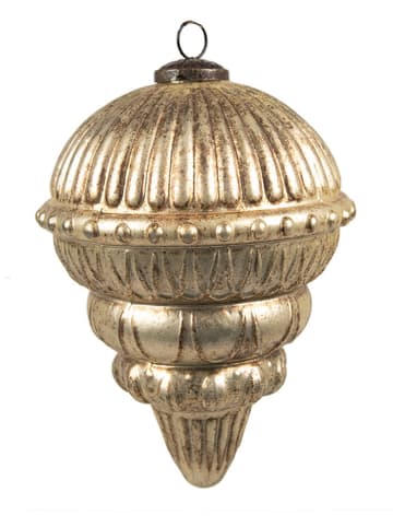 Clayre & Eef Kerstbal goudkleurig - (H)22 x Ø 15 cm