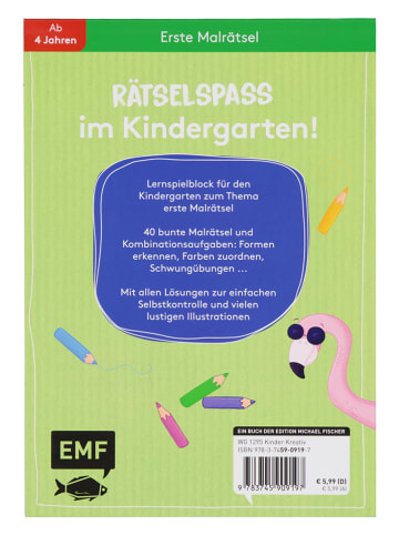 EMF Edition Michael Fischer Malbuch "Mein bunter Lernspielblock - Kindergarten: Erste Malrätsel"