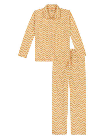 Claesens Piżama w kolorze żółtym