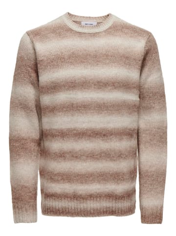 ONLY & SONS Sweter w kolorze jasnobrązowo-beżowym