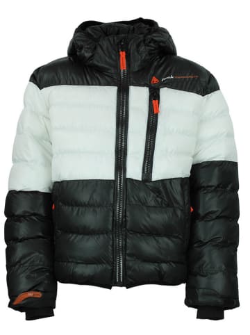 Peak Mountain Kurtka zimowa "Ecaptin" w kolorze czarno-białym