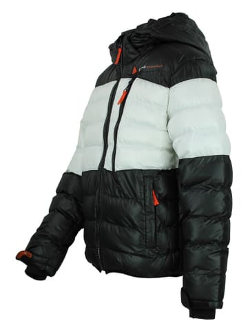 Peak Mountain Kurtka zimowa "Ecaptin" w kolorze czarno-białym
