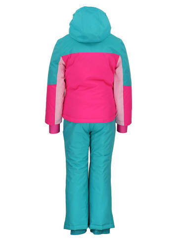 Peak Mountain 2-delige ski-/snowboardoutfit "Fabiola" turquoise/roze