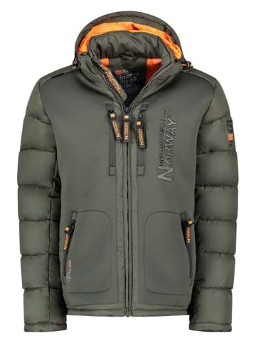 Geographical Norway Doorgestikte jas "Beachwood" kaki