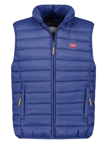 Geographical Norway Kamizelka pikowana "Vamigolor" w kolorze niebieskim