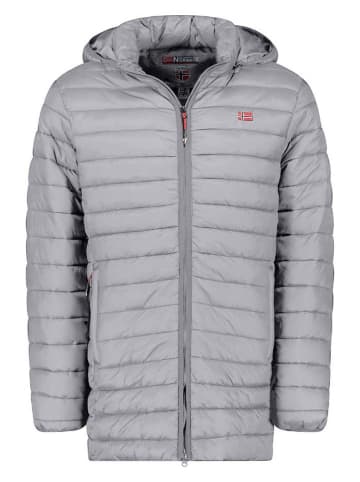 Geographical Norway Doorgestikte jas "Amigo" lichtgrijs