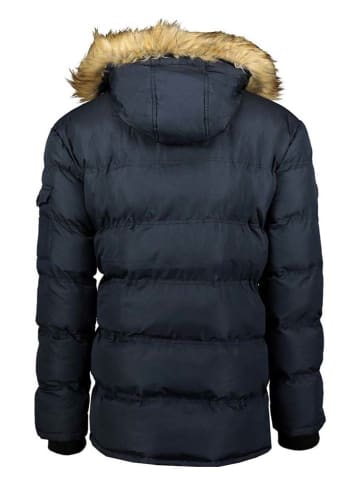 Geographical Norway Doorgestikte mantel "Bravici" donkerblauw