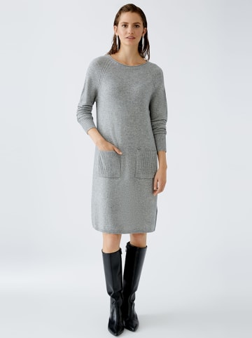 Oui Strickkleid in Grau