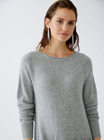 Oui Strickkleid in Grau