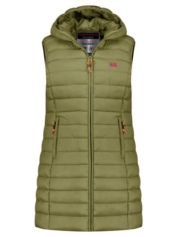 Geographical Norway Kamizelka pikowana "Vatikolor" w kolorze zielonym