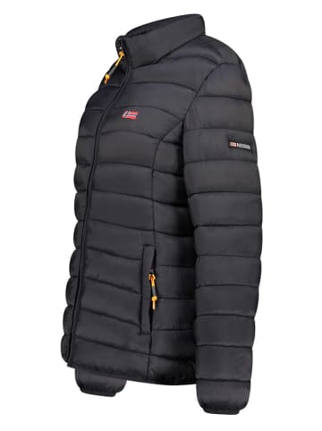Geographical Norway Doorgestikte jas "Atikolor" zwart
