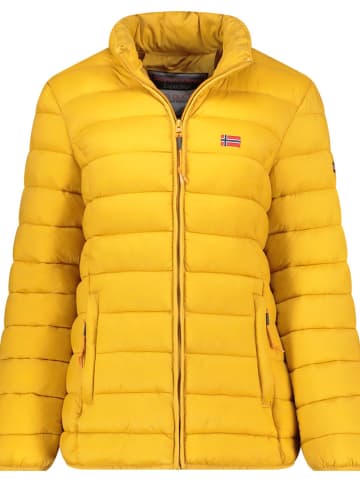 Geographical Norway Doorgestikte jas "Atikolor" mosterdgeel