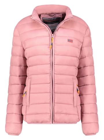 Geographical Norway Doorgestikte jas "Atikolor" lichtroze