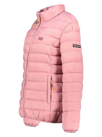 Geographical Norway Doorgestikte jas "Atikolor" lichtroze