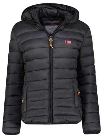 Geographical Norway Doorgestikte jas "Atikolor" zwart