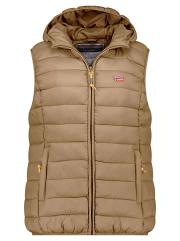 Geographical Norway Kamizelka pikowana "Vatikolor" w kolorze jasnobrązowym