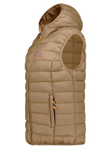 Geographical Norway Steppweste "Vatikolor" in Hellbraun