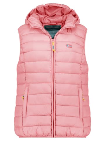 Geographical Norway Doorgestikte bodywarmer "Vatikolor" lichtroze