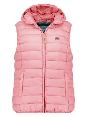 Geographical Norway Kamizelka pikowana "Vatikolor" w kolorze jasnoróżowym