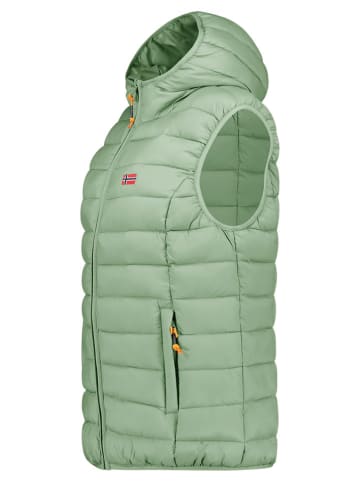 Geographical Norway Kamizelka pikowana "Vatikolor" w kolorze jasnozielonym