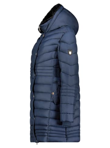 Geographical Norway Doorgestikte mantel "Biensur" donkerblauw