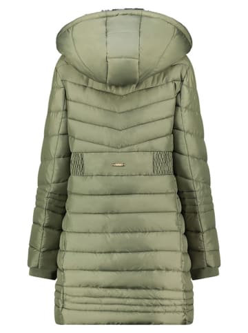 Geographical Norway Płaszcz pikowany "Biensur" w kolorze zielonym