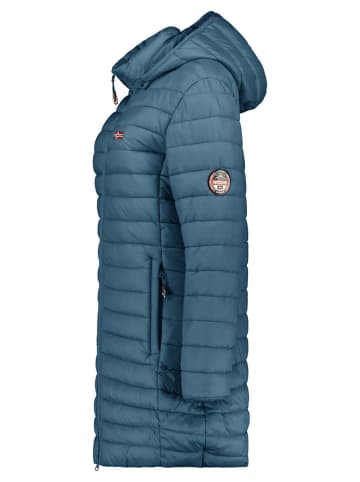 Geographical Norway Doorgestikte mantel "Atika" petrol