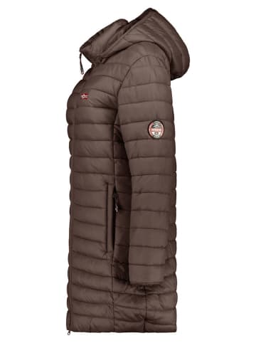 Geographical Norway Doorgestikte mantel "Atika" bruin