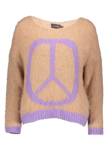miss goodlife Sweter w kolorze beżowo-fioletowym