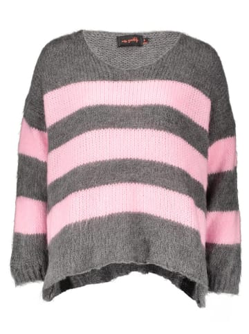 miss goodlife Sweter w kolorze szaro-jasnoróżowym
