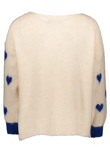 miss goodlife Pullover in Creme/ Dunkelblau