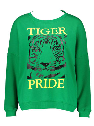 miss goodlife Sweatshirt "Tiger Pride" in Grün