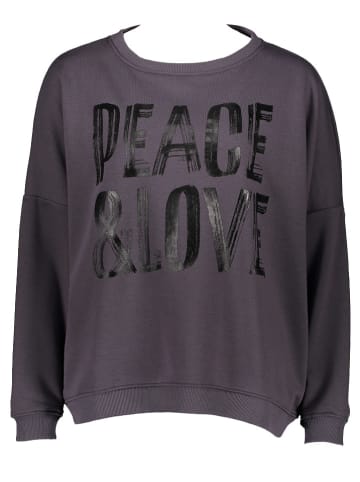 miss goodlife Sweatshirt "Peace & Love" antraciet