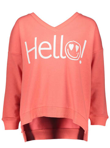 miss goodlife Sweatshirt "Hello" koraalrood
