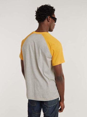 G-Star Shirt in Grau/ Gelb