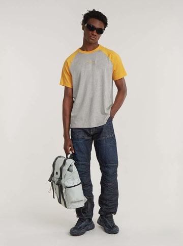 G-Star Shirt in Grau/ Gelb