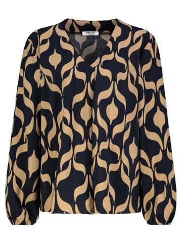 Sublevel Bluse in Beige/ Dunkelblau