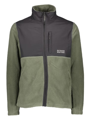 Sublevel Fleecejacke in Grün/ Grau