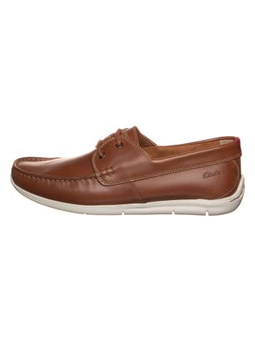 Clarks Leder-Schnürschuhe ''Karlock Step'' in Braun