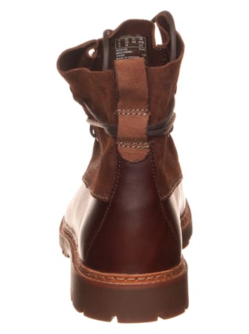 Clarks Skórzane botki "Trace Duck" w kolorze brązowym