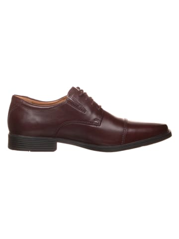 Clarks Leder-Schnürschuhe ''Tilden Cap'' in Dunkelbraun