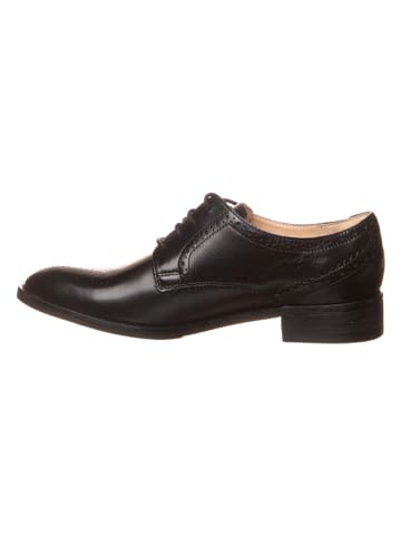 Clarks Leder-Schnürschuhe ''Netley Rose'' in Schwarz