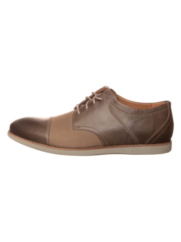 Clarks Leder-Schnürschuhe ''Raharto Vibe'' in Braun