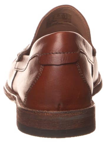 Clarks Leder-Slipper "Pace Barnes" in Braun