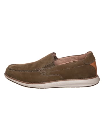 Clarks Leren instappers "Un Pilot Step" kaki