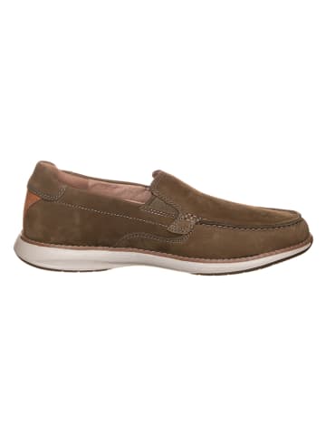 Clarks Skórzane slippersy "Un Pilot Step" w kolorze khaki