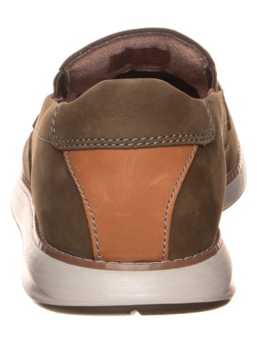 Clarks Leren instappers "Un Pilot Step" kaki