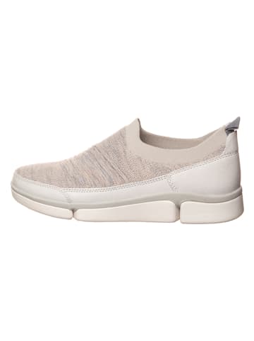 Clarks Leder-Sneakers "Tri Travel" in Weiß