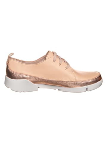 Clarks Leder-Sneakers "2 Tri Clara" in Beige