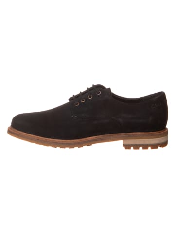 Clarks Leder-Schnürschuhe ''Foxwell Hall'' in Schwarz